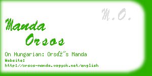 manda orsos business card